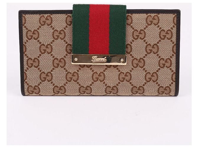 Gucci Cartera larga con solapa GG Canvas Three Stripes Multicolor - vista 12