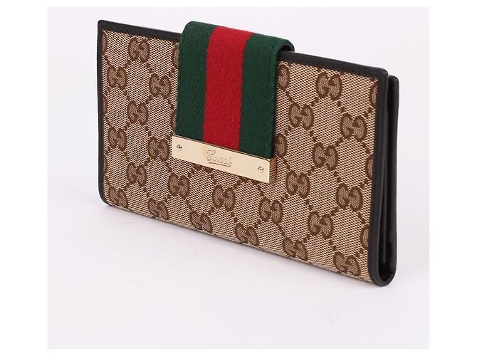 Gucci Cartera larga con solapa GG Canvas Three Stripes Multicolor - vista 3
