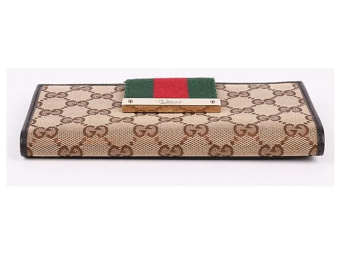 Gucci Cartera larga con solapa GG Canvas Three Stripes Multicolor - vista 6