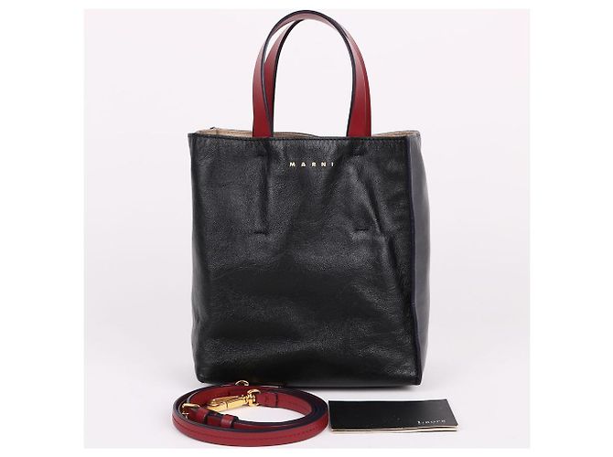 Marni Bicolor Museeau Small Shoulder Bag Brown - view 12