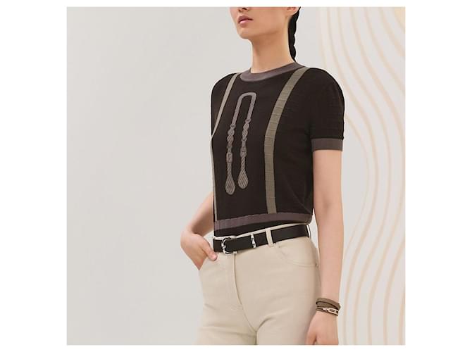 Hermès Suéter de manga corta Coaching Multicolor - vista 5