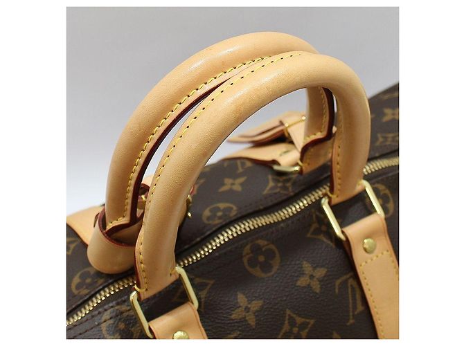 Louis Vuitton Borsa da Viaggio Monogram Bandoulière Keepall Borsa a Spalla Marrone - vista 10