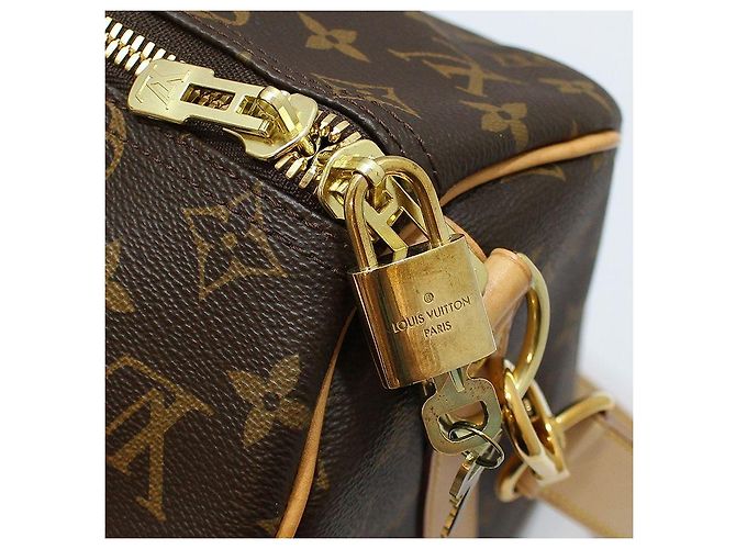 Louis Vuitton Borsa da Viaggio Monogram Bandoulière Keepall Borsa a Spalla Marrone - vista 14