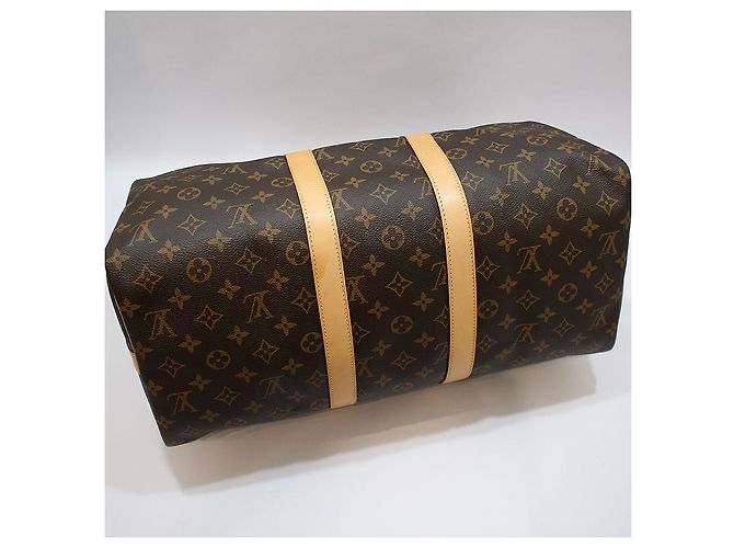 Louis Vuitton Borsa da Viaggio Monogram Bandoulière Keepall Borsa a Spalla Marrone - vista 5