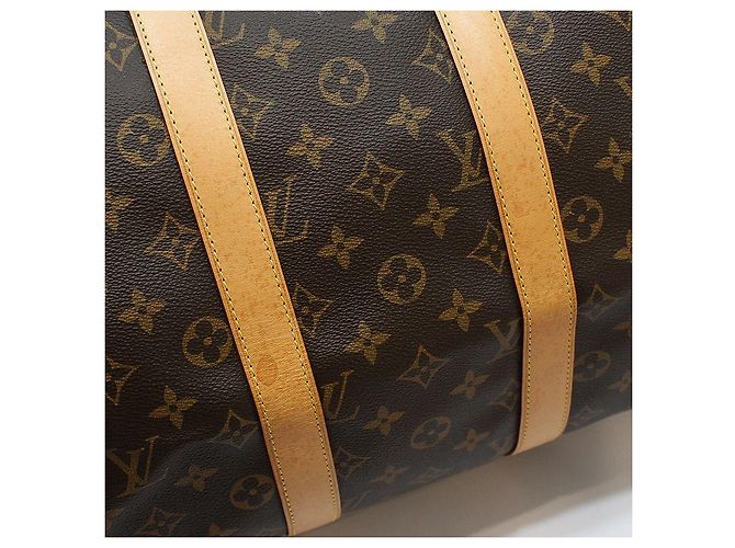 Louis Vuitton Borsa da Viaggio Monogram Bandoulière Keepall Borsa a Spalla Marrone - vista 6