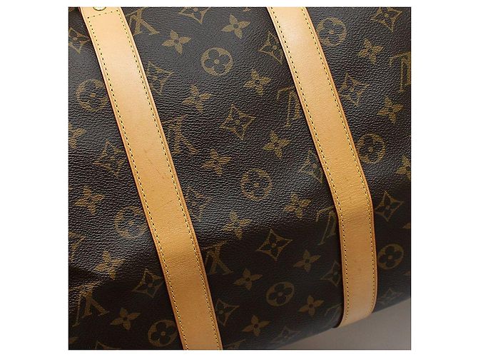 Louis Vuitton Borsa da Viaggio Monogram Bandoulière Keepall Borsa a Spalla Marrone - vista 7