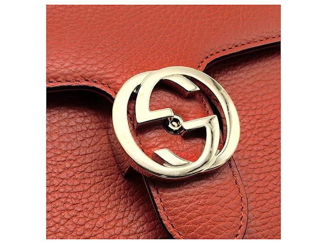 Gucci Borsa a tracolla Interlocking GG Rosso - vista 8