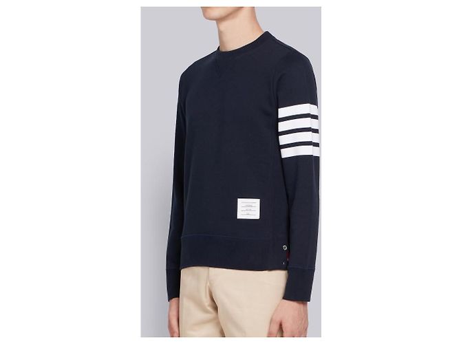 Thom Browne Engineered Stripe Crew Sweat Blue - view 14