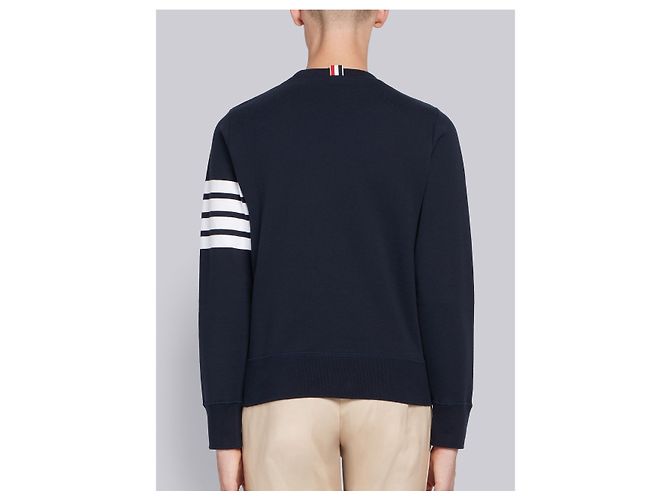 Thom Browne Engineered Stripe Crew Sweat Blue - view 6