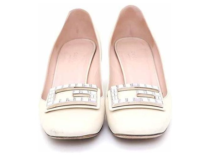 Gucci Décolleté Crystal GG Bianco - vista 2