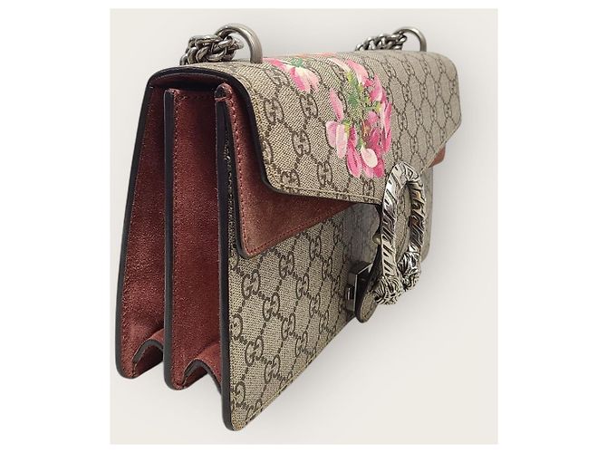 Gucci Borsa a tracolla GG Supreme Flower Bloom Dionysus con catena Medium Multicolore - vista 4