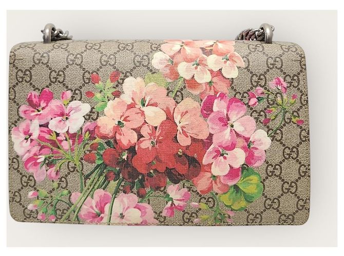 Gucci Borsa a tracolla GG Supreme Flower Bloom Dionysus con catena Medium Multicolore - vista 6