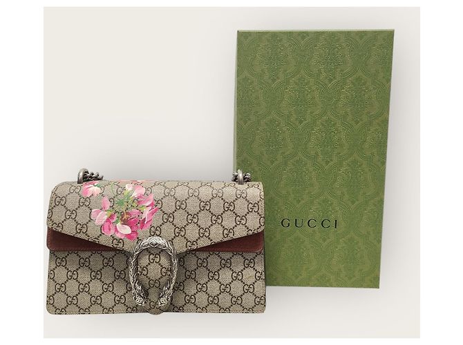 Gucci Borsa a tracolla GG Supreme Flower Bloom Dionysus con catena Medium Multicolore - vista 8