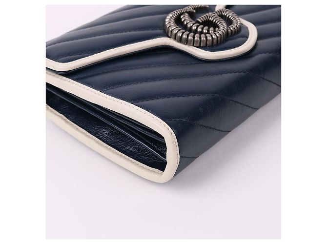 Gucci Borsa a tracolla WOC Matelassé Bi-Color Blu - vista 9