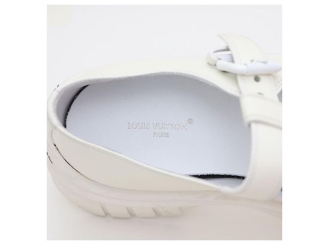 Louis Vuitton Ballerine Mary Jane Ruby Symbol LV Logo Bianco - vista 8