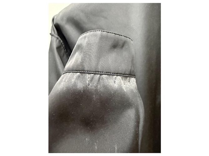 Prada Giacca-camicia con logo Triangle in Re-Nylon Argento - vista 10