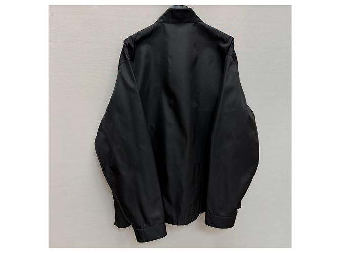 Prada Giacca-camicia con logo Triangle in Re-Nylon Argento - vista 7