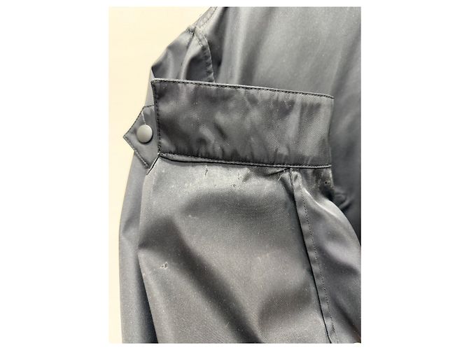 Prada Giacca-camicia con logo Triangle in Re-Nylon Argento - vista 8