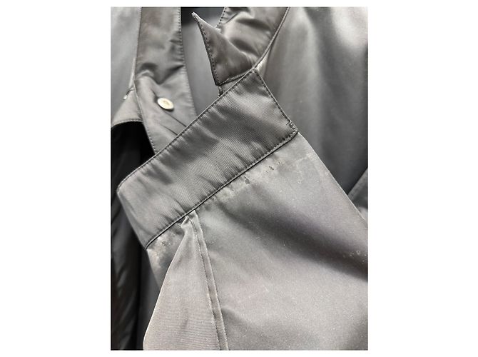 Prada Giacca-camicia con logo Triangle in Re-Nylon Argento - vista 9