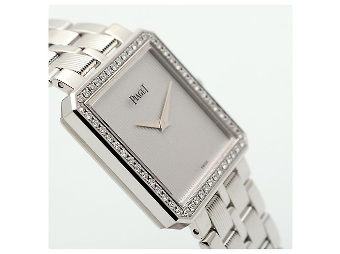 Piaget Vintage Protocol White Gold Large Men's Watch with Simple Diamond Quartz - view 12