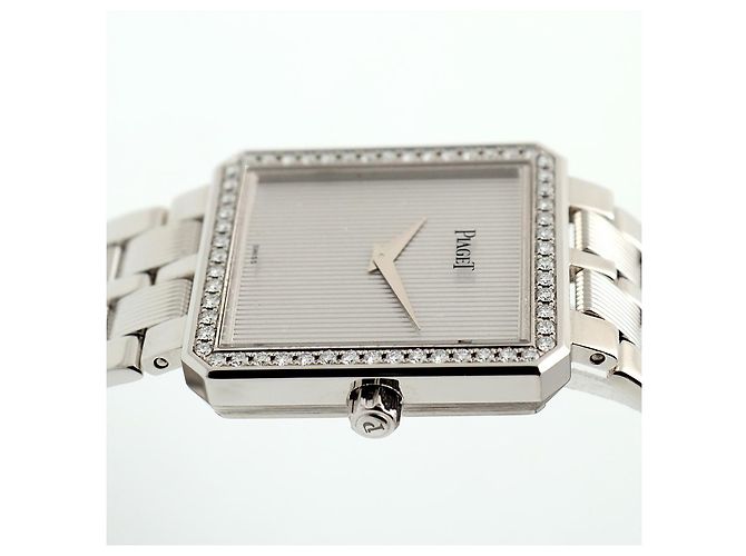 Piaget Vintage Protocol White Gold Large Men's Watch with Simple Diamond Quartz - view 13