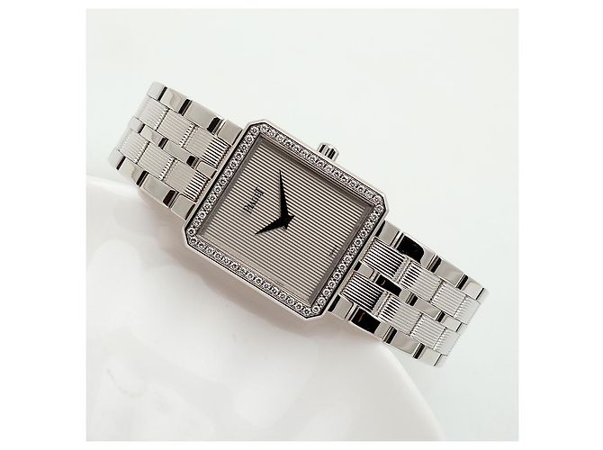 Piaget Vintage Protocol White Gold Large Men's Watch with Simple Diamond Quartz - view 2