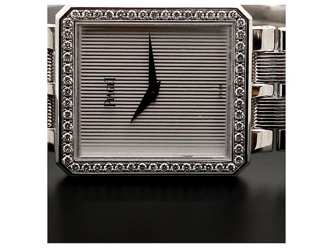 Piaget Vintage Protocol White Gold Large Men's Watch with Simple Diamond Quartz - view 23