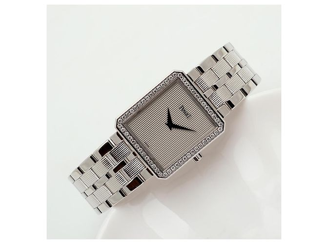 Piaget Vintage Protocol White Gold Large Men's Watch with Simple Diamond Quartz - view 24