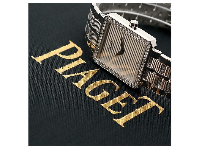 Piaget Vintage Protocol White Gold Large Men's Watch with Simple Diamond Quartz - view 25