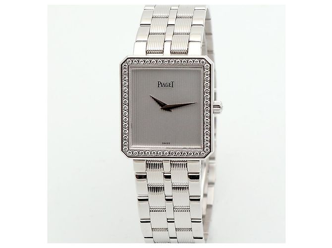 Piaget Vintage Protocol White Gold Large Men's Watch with Simple Diamond Quartz - view 9