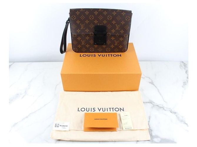 Louis Vuitton Clutch Monogram Pouch Marrone - vista 2