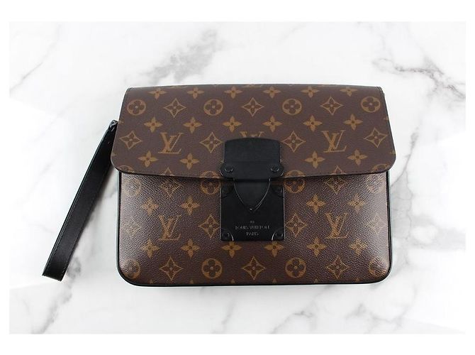 Louis Vuitton Clutch Monogram Pouch Marrone - vista 3