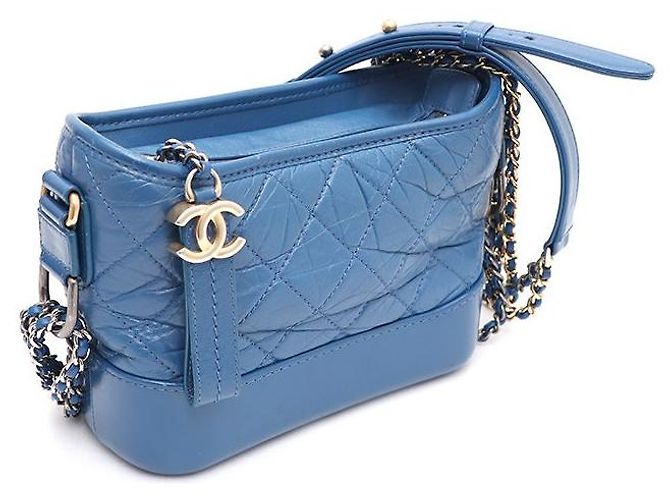 Chanel Borsa a tracolla Gabrielle Hobo Small con catena e crossbody Blu - vista 2