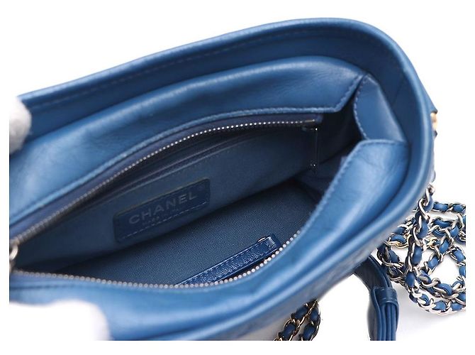 Chanel Borsa a tracolla Gabrielle Hobo Small con catena e crossbody Blu - vista 7