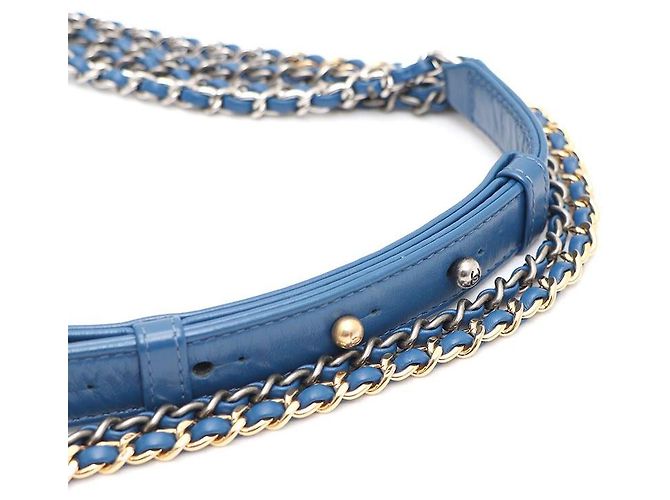 Chanel Borsa a tracolla Gabrielle Hobo Small con catena e crossbody Blu - vista 9