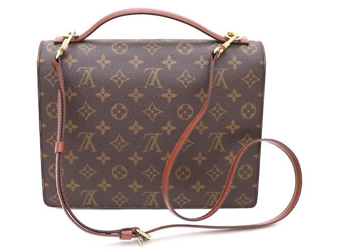 Louis Vuitton Borsa Tote e Borsa a Spalla Montsouris in Canvas Monogram Multicolore - vista 4