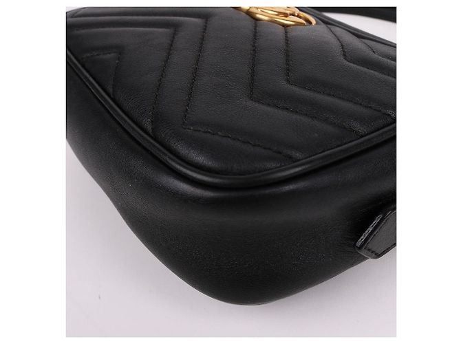 Gucci Mini borsa a tracolla Matelassé con catena Nero - vista 10