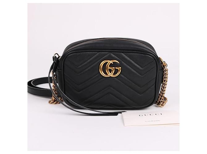 Gucci Mini borsa a tracolla Matelassé con catena Nero - vista 12