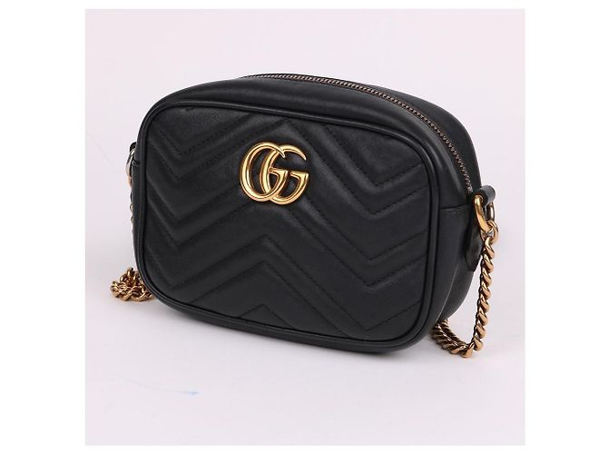 Gucci Mini borsa a tracolla Matelassé con catena Nero - vista 3