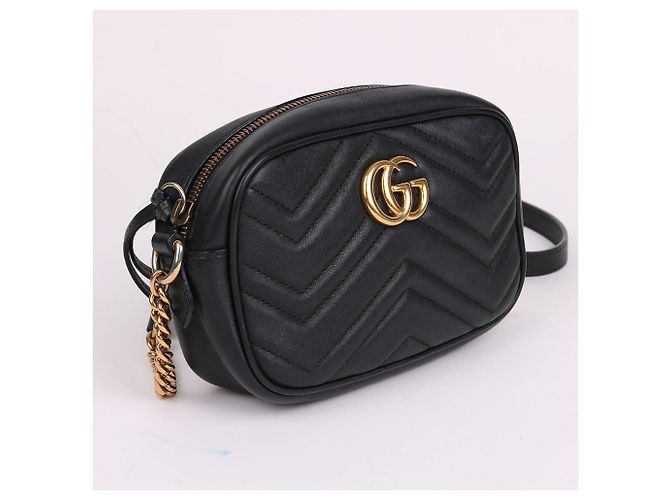 Gucci Mini borsa a tracolla Matelassé con catena Nero - vista 4