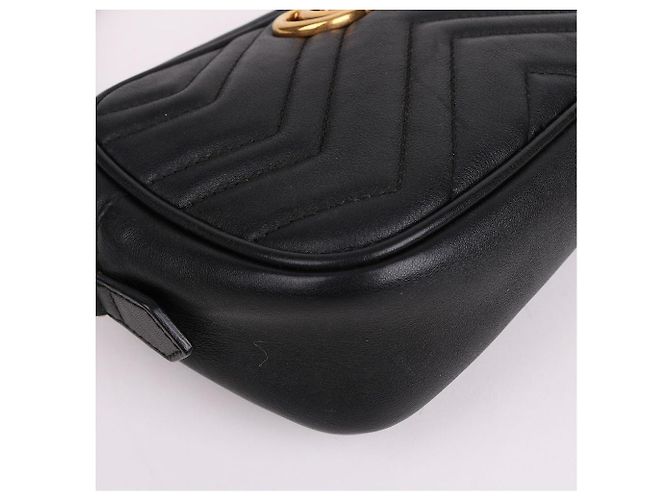 Gucci Mini borsa a tracolla Matelassé con catena Nero - vista 9