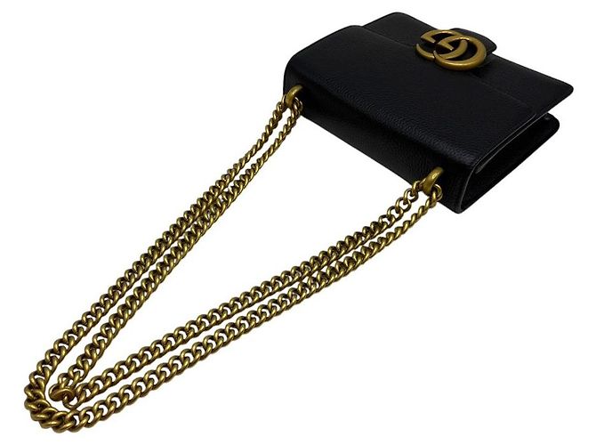 Gucci Borsa a Spalla Matelassé Flap Chain Black Nero - vista 6