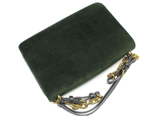Tory Burch Borsa a tracolla in scamosciato verde - vista 2