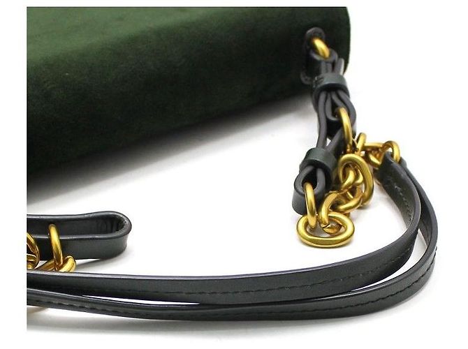 Tory Burch Borsa a tracolla in scamosciato verde - vista 5