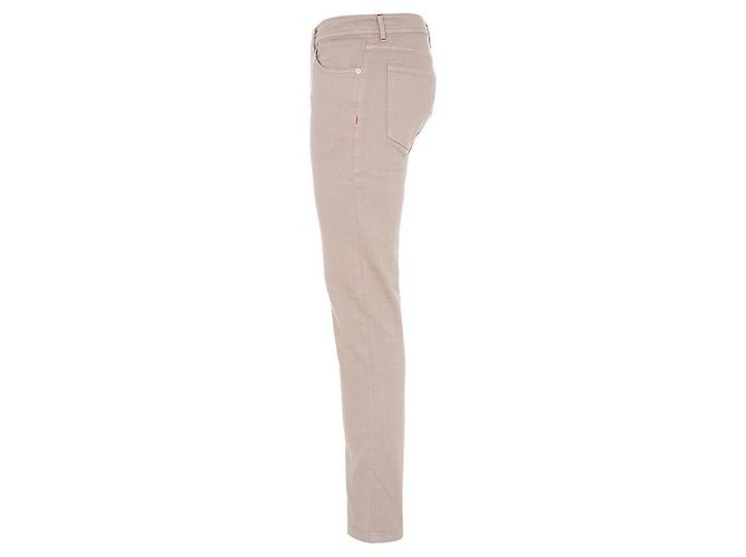 Kiton Leather Patch Denim Pants Brown - view 4