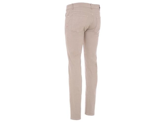 Kiton Leather Patch Denim Pants Brown - view 5