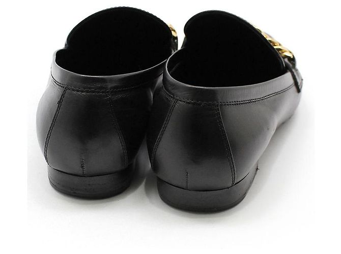 Louis Vuitton Mocassim flat LV Gold Upper Case preto - vista 5