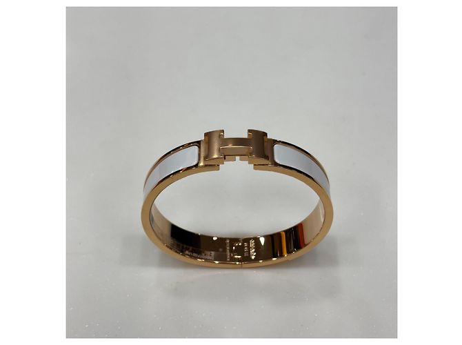 Hermès Click White Rose Gold PM Blanco - vista 2