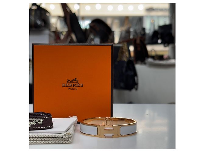 Hermès Click White Rose Gold PM Blanco - vista 3