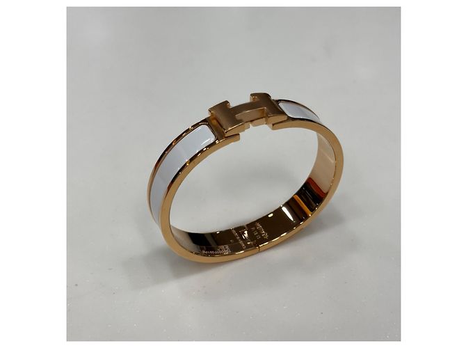 Hermès Click White Rose Gold PM Blanco - vista 4